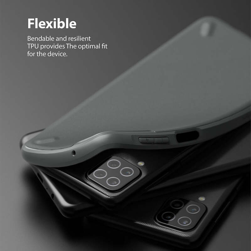 Ringke Onyx Case Compatible with Samsung Galaxy A12 / Galaxy A02, Enhanced Grip Tough Flexible TPU Shockproof Rugged TPU Bumper Drop Protection Phone Cover Dark Gray
